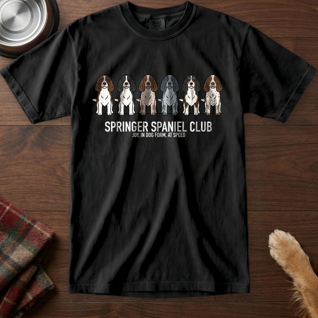 lineupv1:springer-spaniel-club-lineup-t-shirt:Black