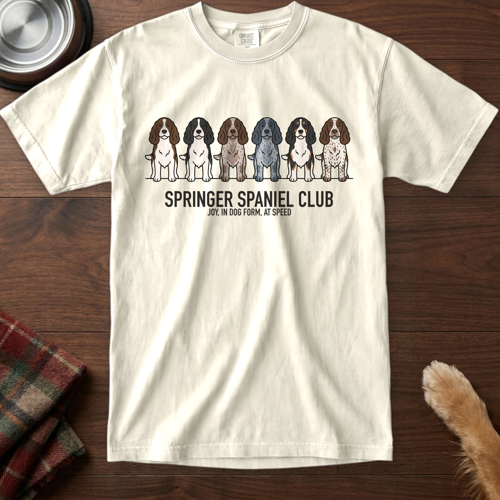 lineupv1:springer-spaniel-club-lineup-t-shirt:Ivory