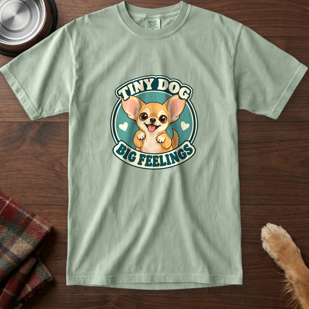 pick12v5:tiny-dog-big-feelings-t-shirt:Bay