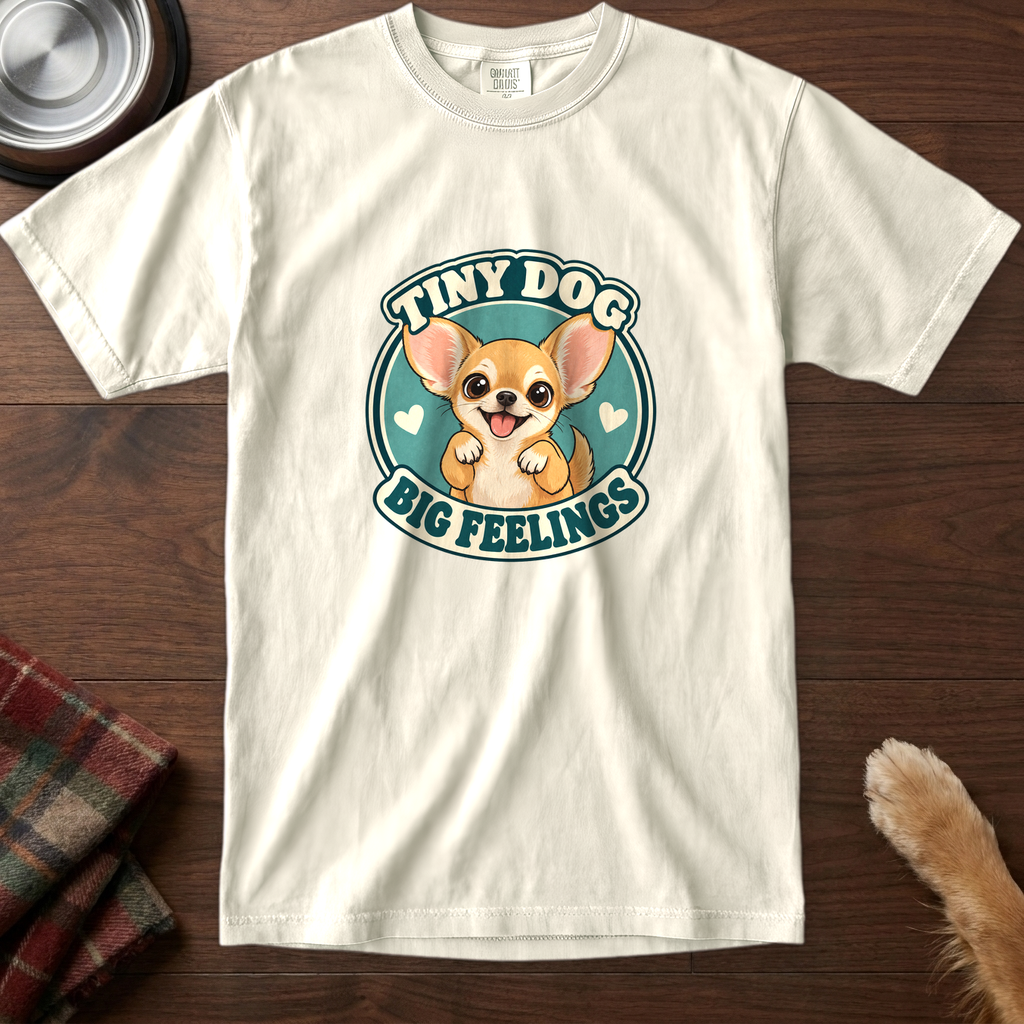 pick12v5:tiny-dog-big-feelings-t-shirt:Ivory